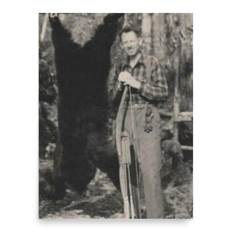 Fred Bear poster print, in size 18x24 inches.