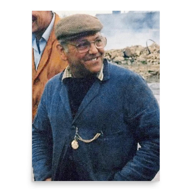 Fred Dibnah poster print, in size 18x24 inches.