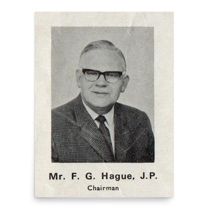 Fred Hague poster print, in size 18x24 inches.