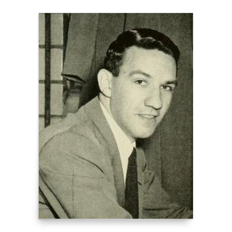 Fred Schaus poster print, in size 18x24 inches.