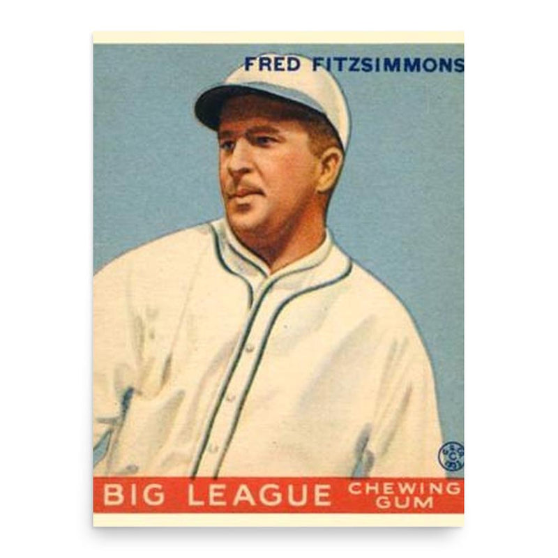Freddie Fitzsimmons poster print, in size 18x24 inches.