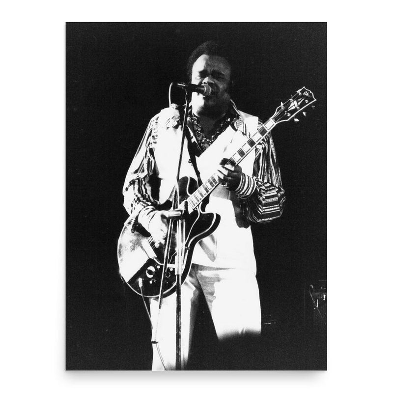 Freddie King poster print, in size 18x24 inches.