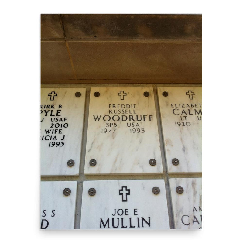 Freddie Woodruff poster print, in size 18x24 inches.