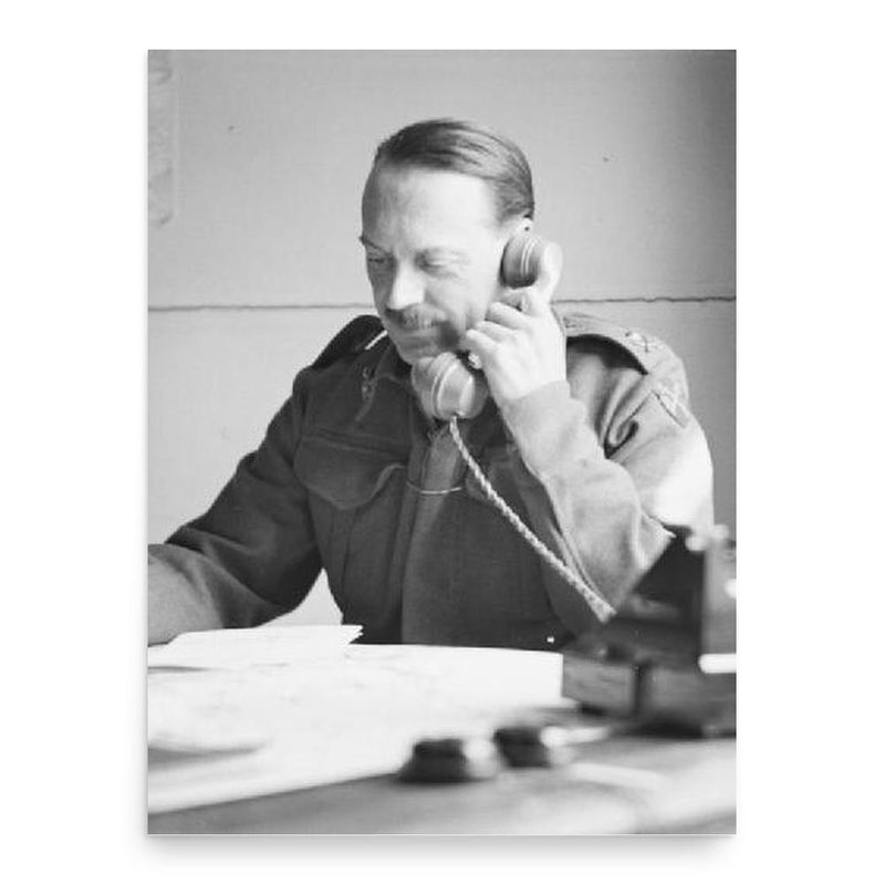 Freddie de Guingand poster print, in size 18x24 inches.