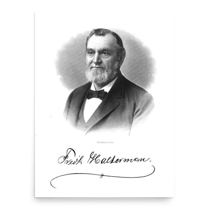 Frederick Halterman poster print, in size 18x24 inches.