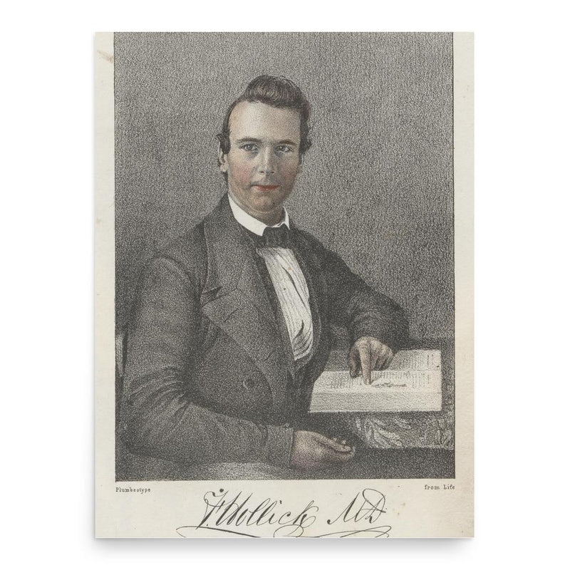 Frederick Hollick poster print, in size 18x24 inches.