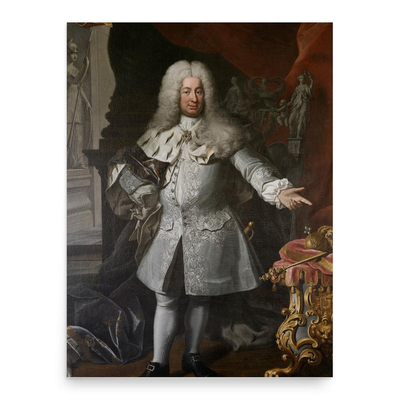 Frederick I of Sweden poster print, in size 18x24 inches.