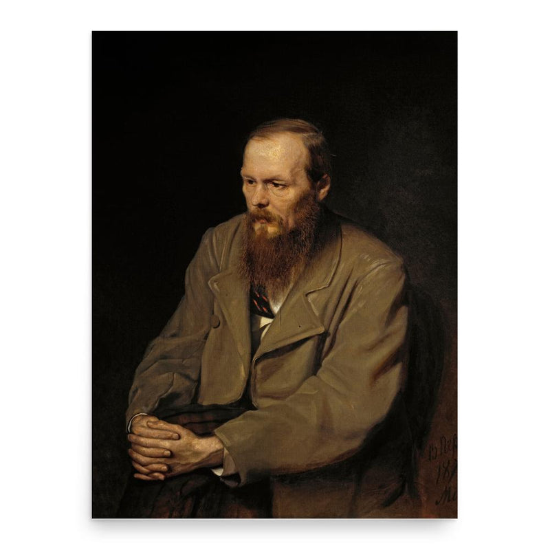 Fyodor Dostoevsky poster print, in size 18x24 inches.