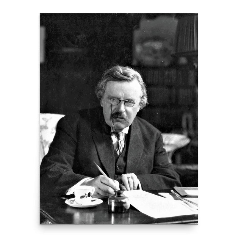 G.K. Chesterton poster print, in size 18x24 inches.