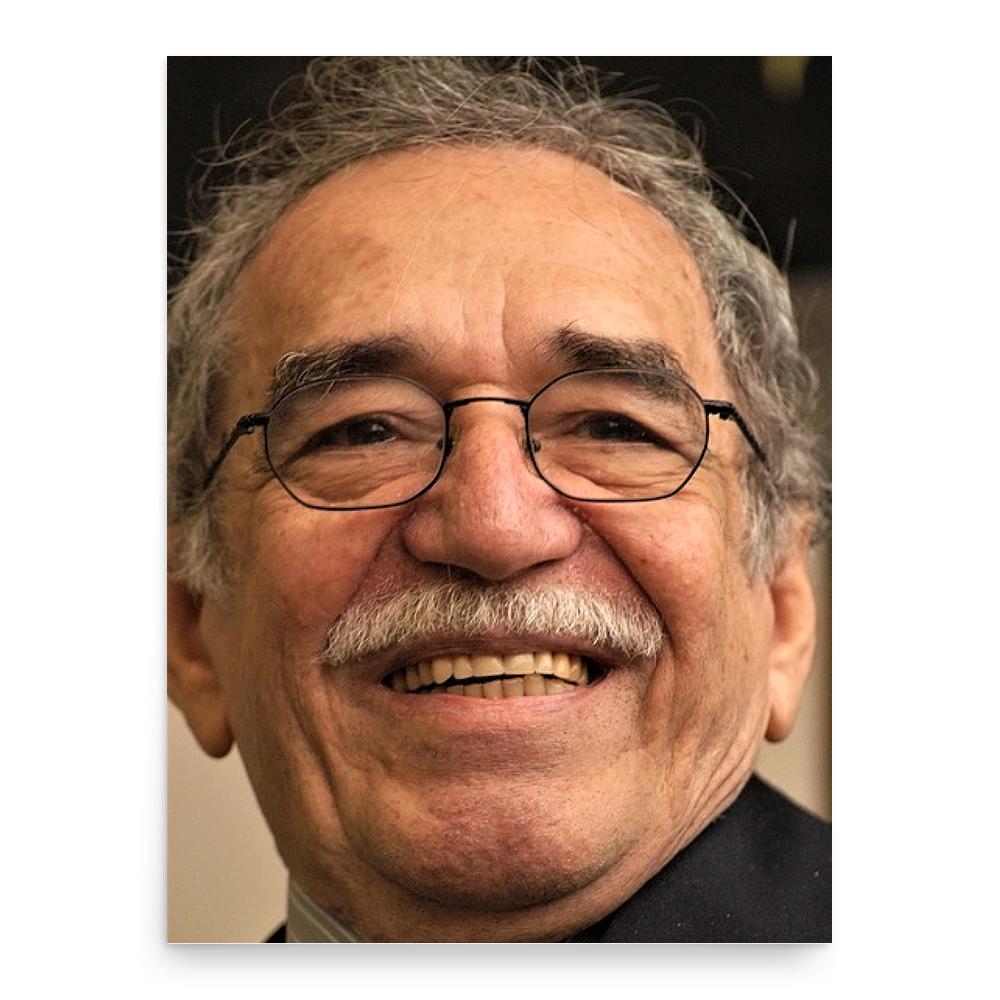 Gabriel García Márquez poster print, in size 18x24 inches.
