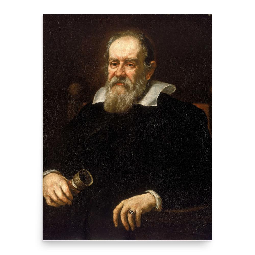 Galileo Galilei poster print, in size 18x24 inches.
