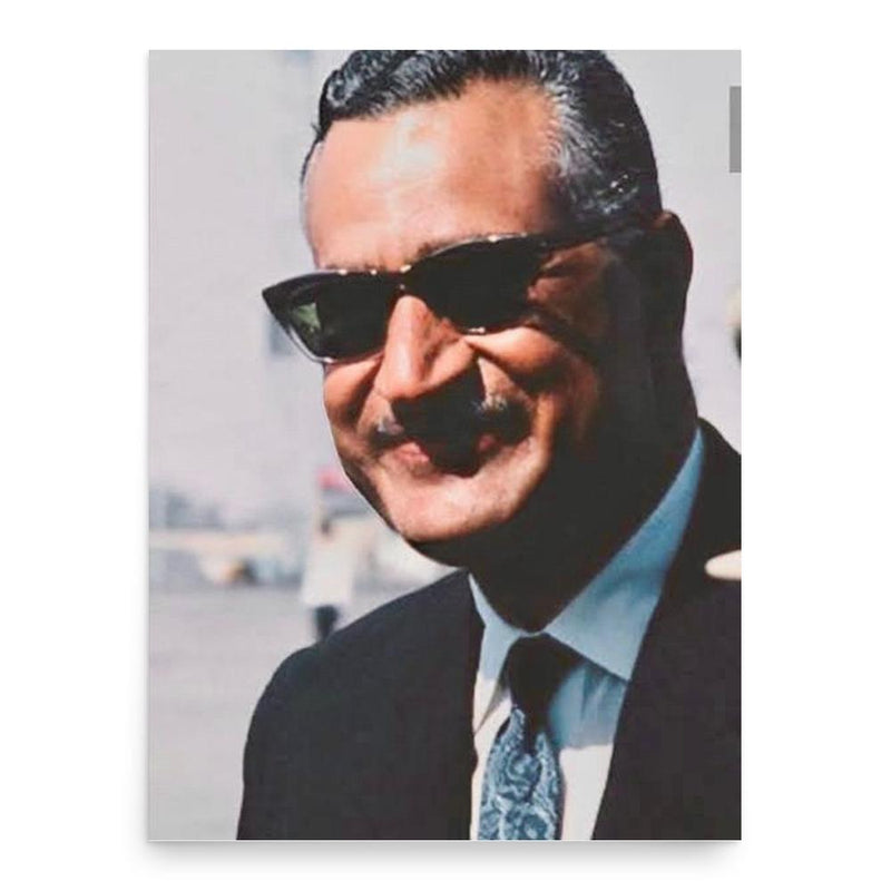 Gamal Abdel Nasser poster print, in size 18x24 inches.