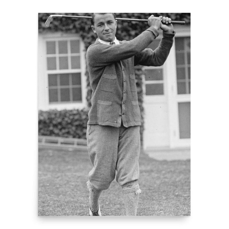 Gene Sarazen poster print, in size 18x24 inches.