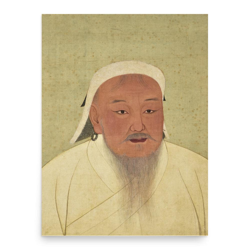 Genghis Khan poster print, in size 18x24 inches.