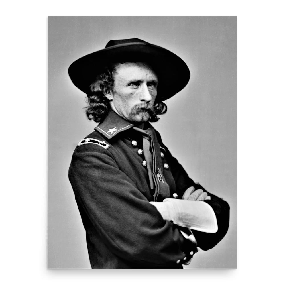 George Armstrong Custer poster print, in size 18x24 inches.