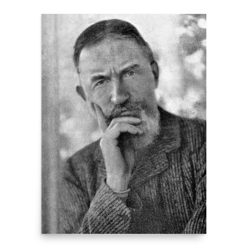 George Bernard Shaw poster print, in size 18x24 inches.