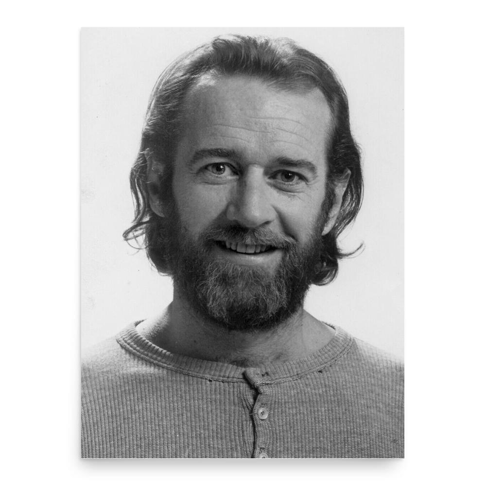 George Carlin poster print, in size 18x24 inches.