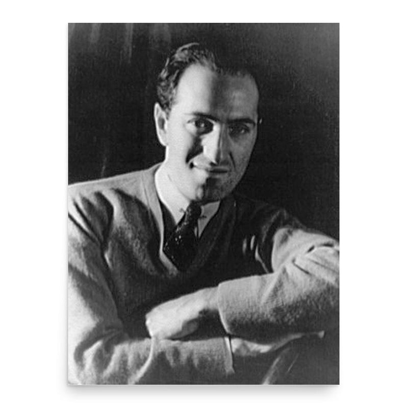 George Gershwin poster print, in size 18x24 inches.