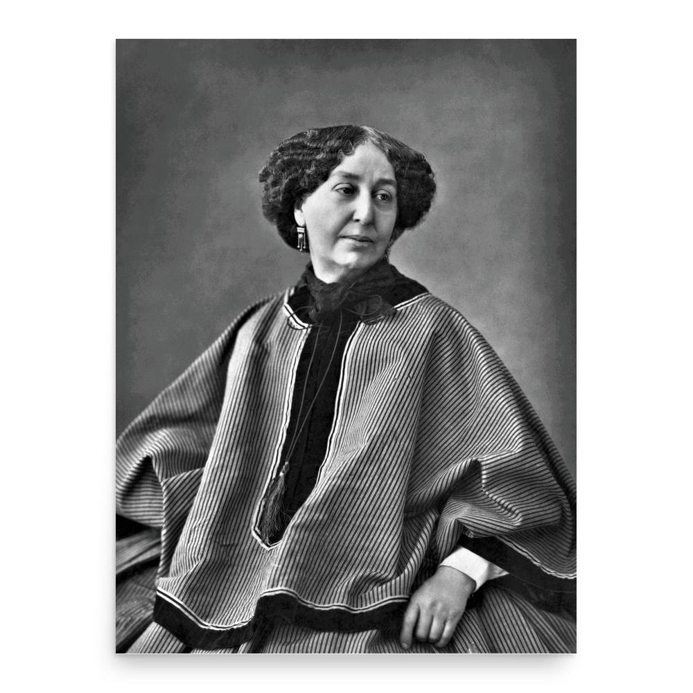 George Sand poster print, in size 18x24 inches.