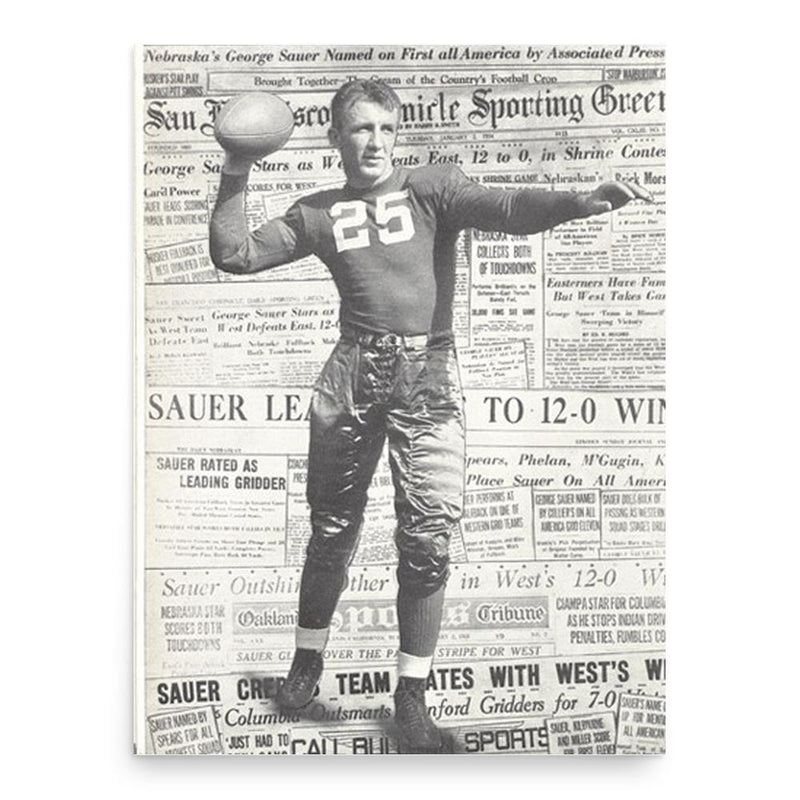 George Sauer poster print, in size 18x24 inches.