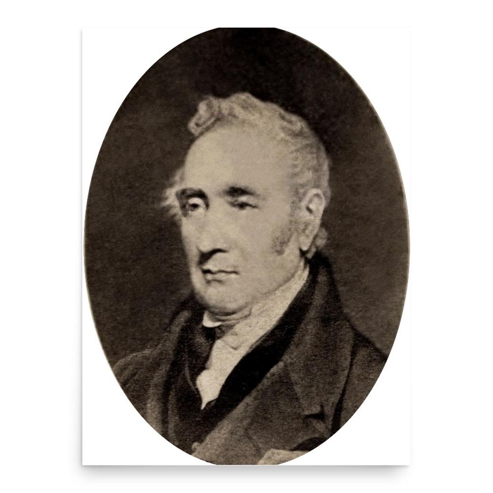 George Stephenson poster print, in size 18x24 inches.