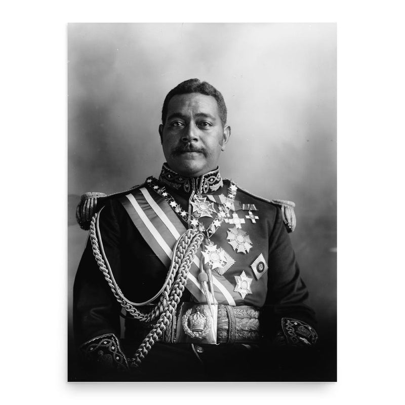 George Tupou II poster print, in size 18x24 inches.