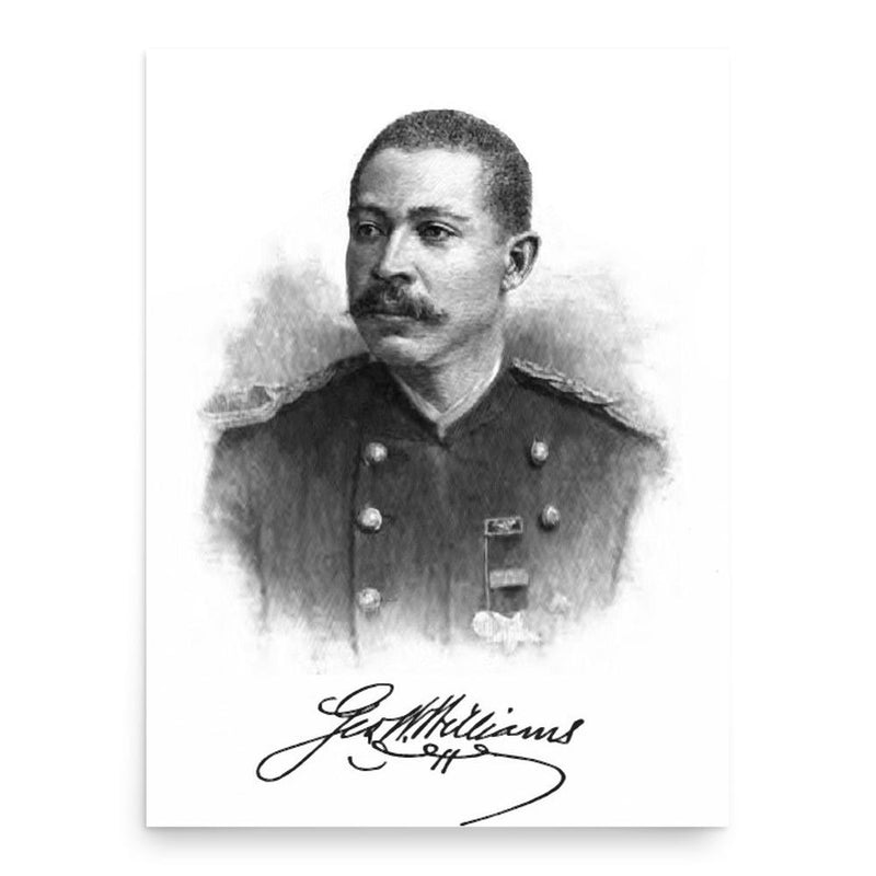 George Washington Williams poster print, in size 18x24 inches.