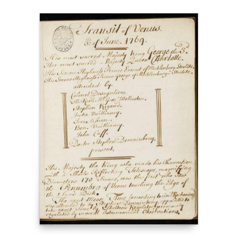 George Wollaston poster print, in size 18x24 inches.