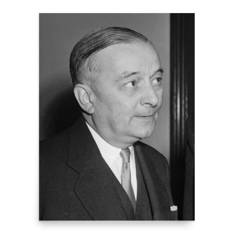 Georges Bidault poster print, in size 18x24 inches.