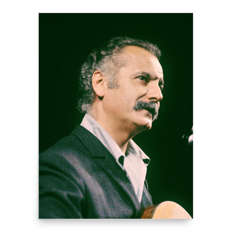 Georges Brassens poster print, in size 18x24 inches.