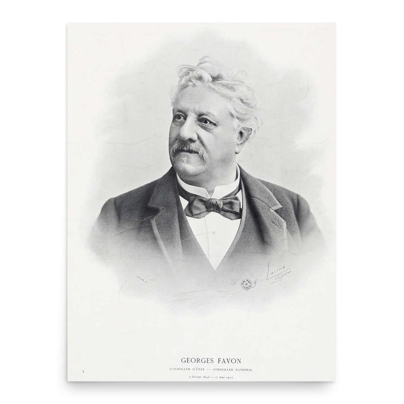 Georges Favon poster print, in size 18x24 inches.
