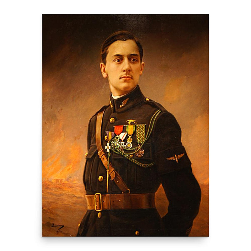 Georges Guynemer poster print, in size 18x24 inches.