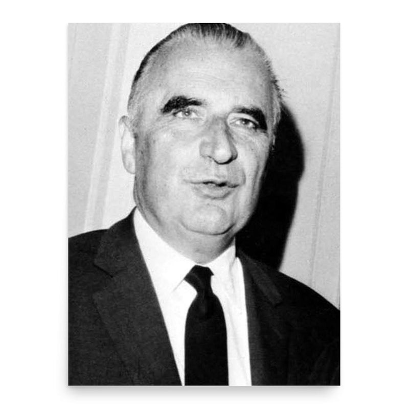 Georges Pompidou poster print, in size 18x24 inches.