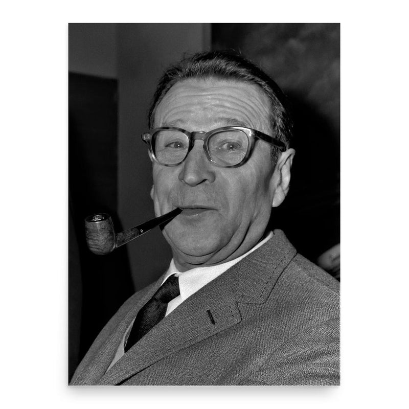 Georges Simenon poster print, in size 18x24 inches.