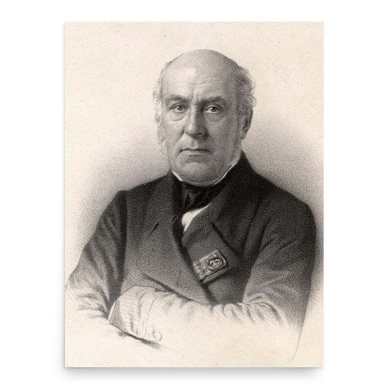 Georges Washington de La Fayette poster print, in size 18x24 inches.