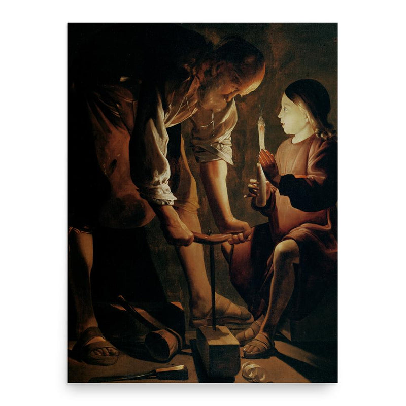Georges de La Tour poster print, in size 18x24 inches.