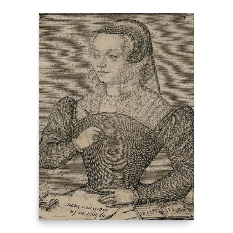 Georgette de Montenay poster print, in size 18x24 inches.