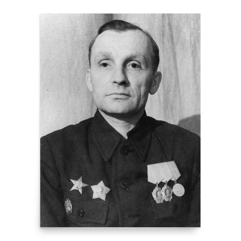 Georgy Shpagin poster print, in size 18x24 inches.