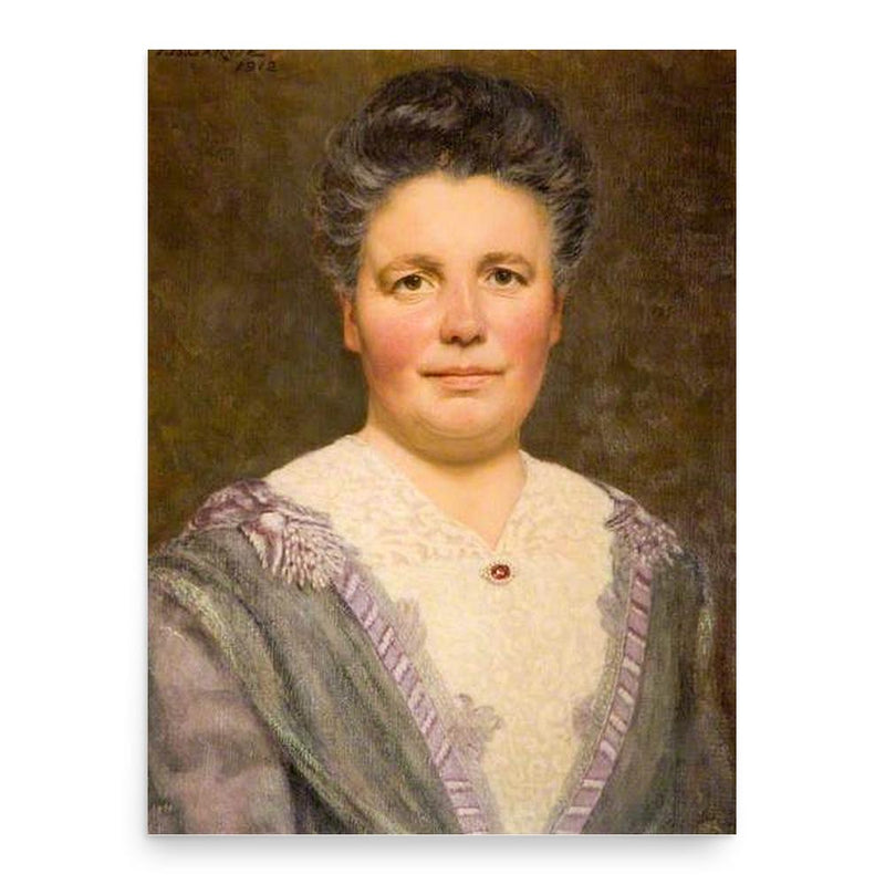 Geraldine Cadbury poster print, in size 18x24 inches.