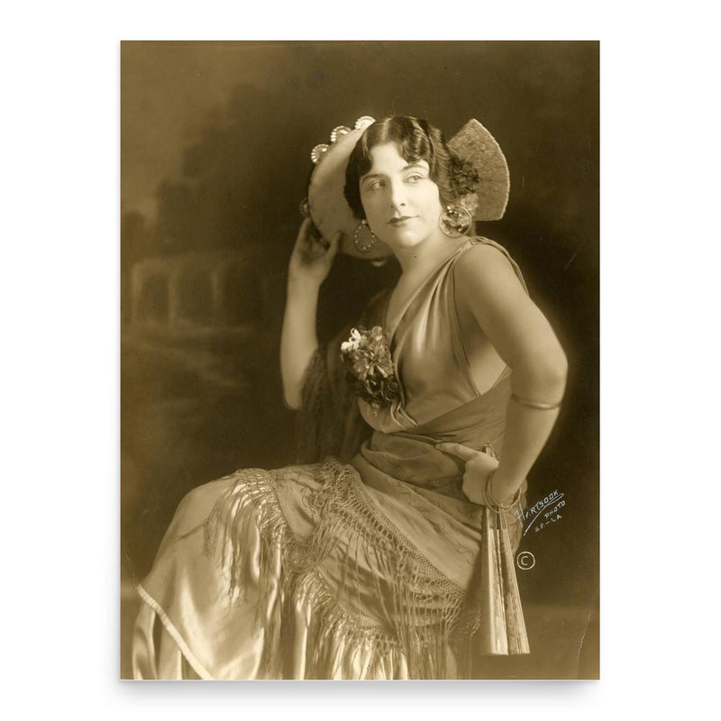 Geraldine Farrar poster print, in size 18x24 inches.