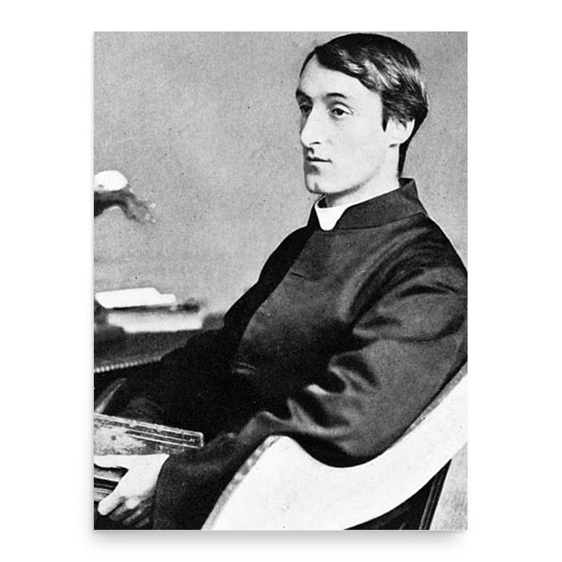 Gerard Manley Hopkins poster print, in size 18x24 inches.