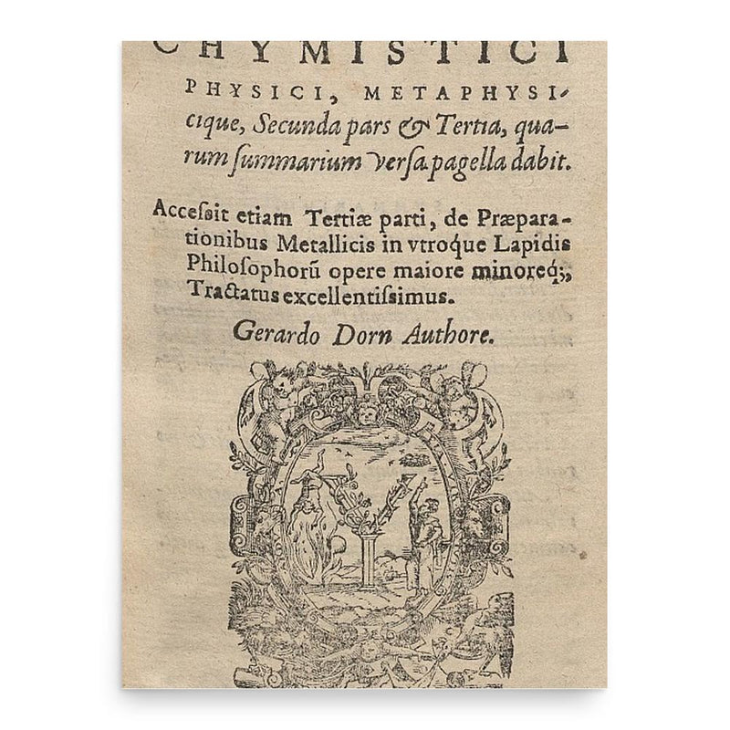 Gerhard Dorn poster print, in size 18x24 inches.