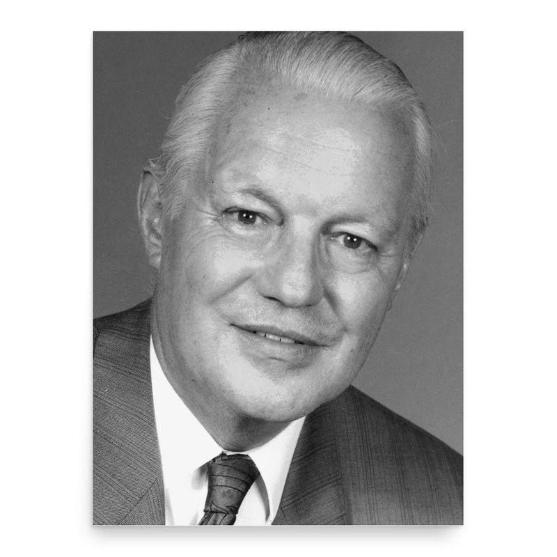 Gerhard Stoltenberg poster print, in size 18x24 inches.