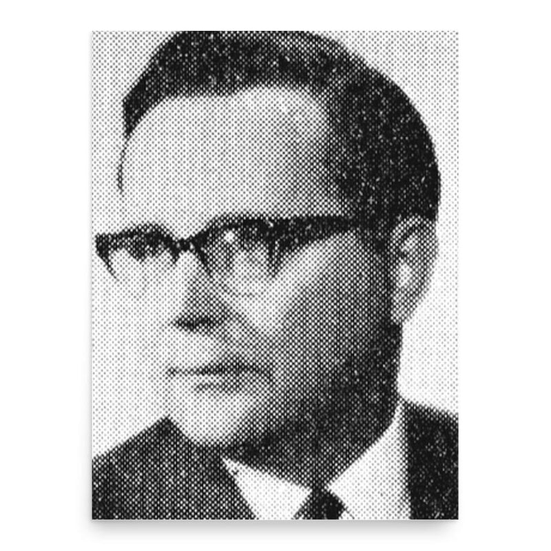 Germund Dahlquist poster print, in size 18x24 inches.