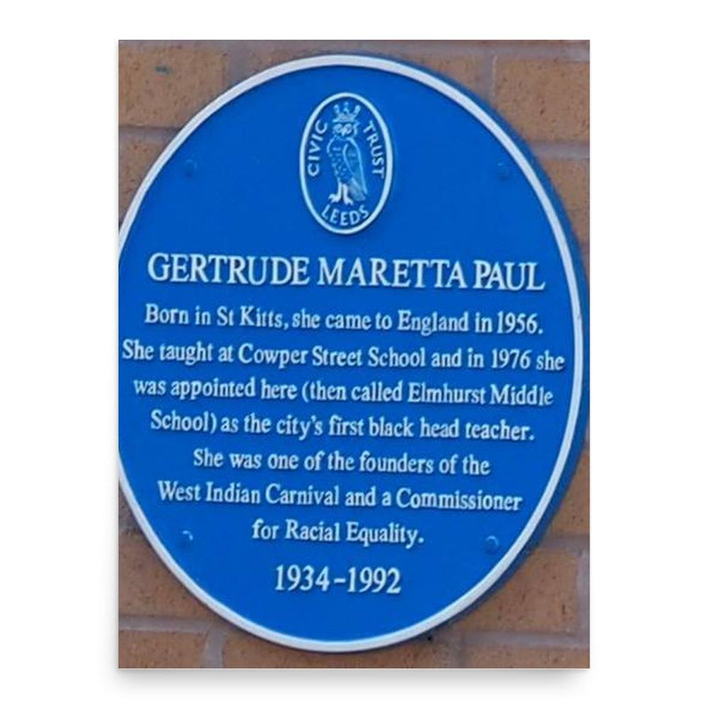 Gertrude Paul poster print, in size 18x24 inches.