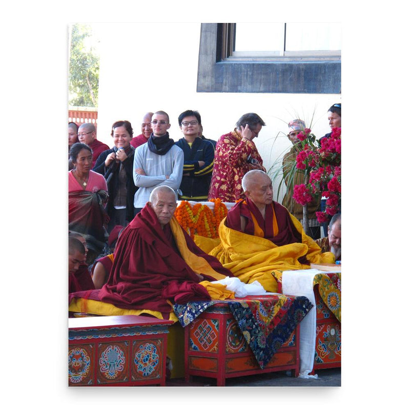 Geshe Lhundrup Rigsel poster print, in size 18x24 inches.