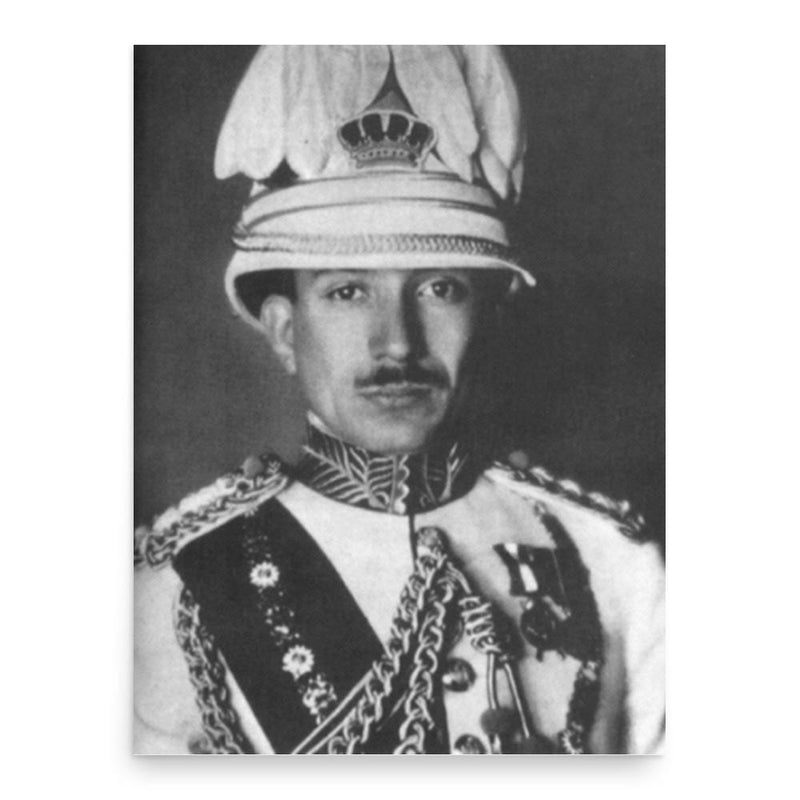 Ghazi of Iraq poster print, in size 18x24 inches.