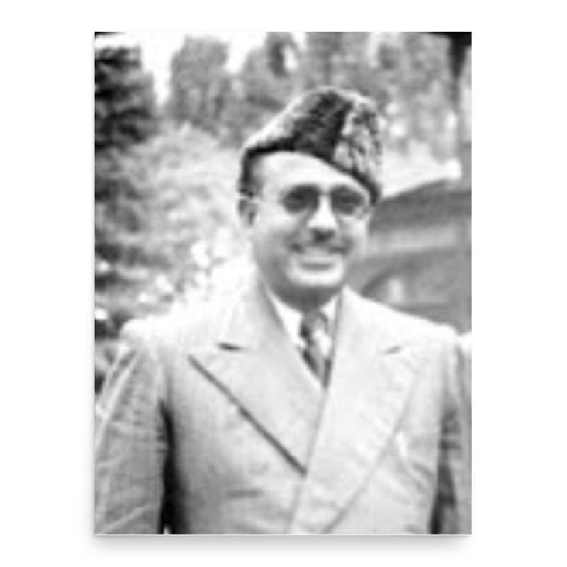 Ghulam Mohammed Sadiq poster print, in size 18x24 inches.