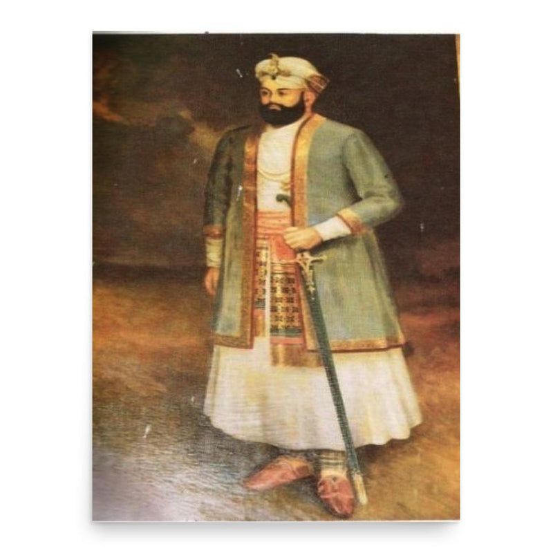 Ghulam Muhammad Khan poster print, in size 18x24 inches.