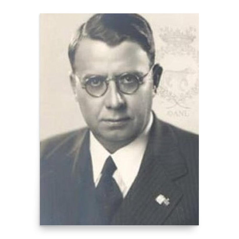 Giacomo Acerbo poster print, in size 18x24 inches.